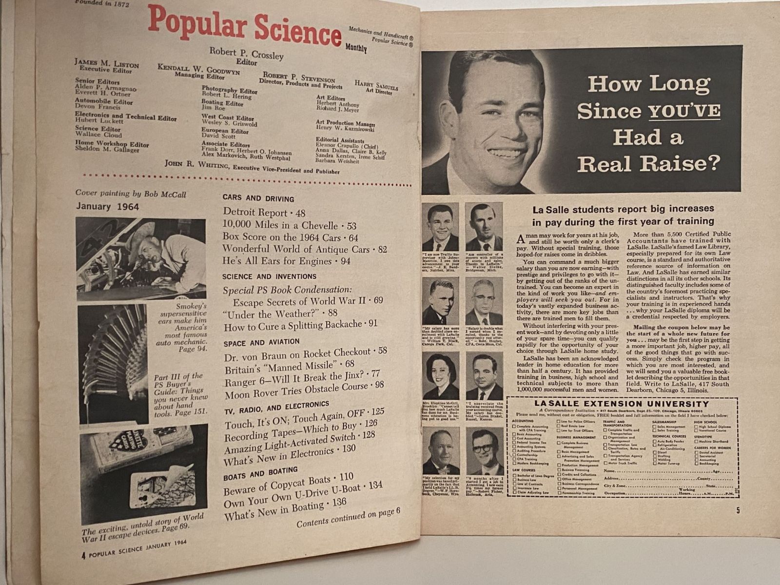 Vintage Magazine Popular Science January