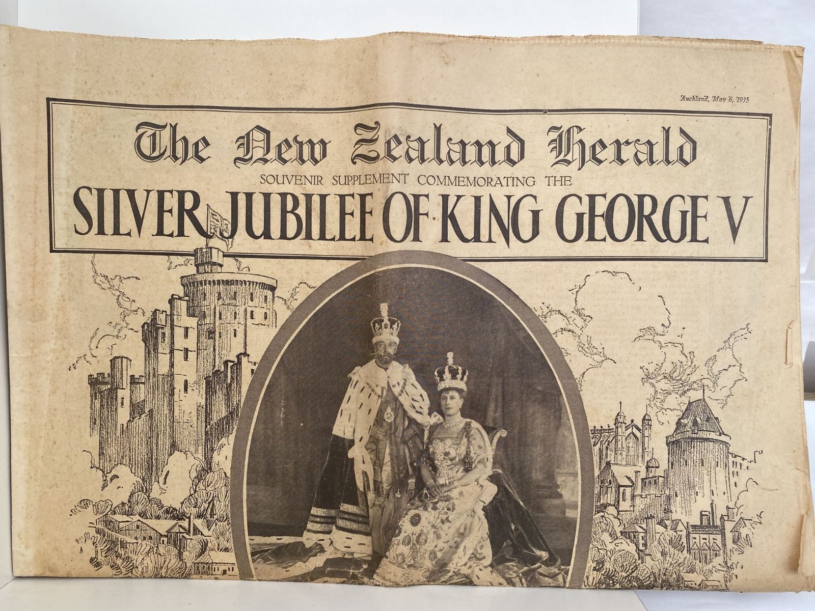 OLD NEWSPAPER: The New Zealand Herald - King George V Silver Jubilee 1935