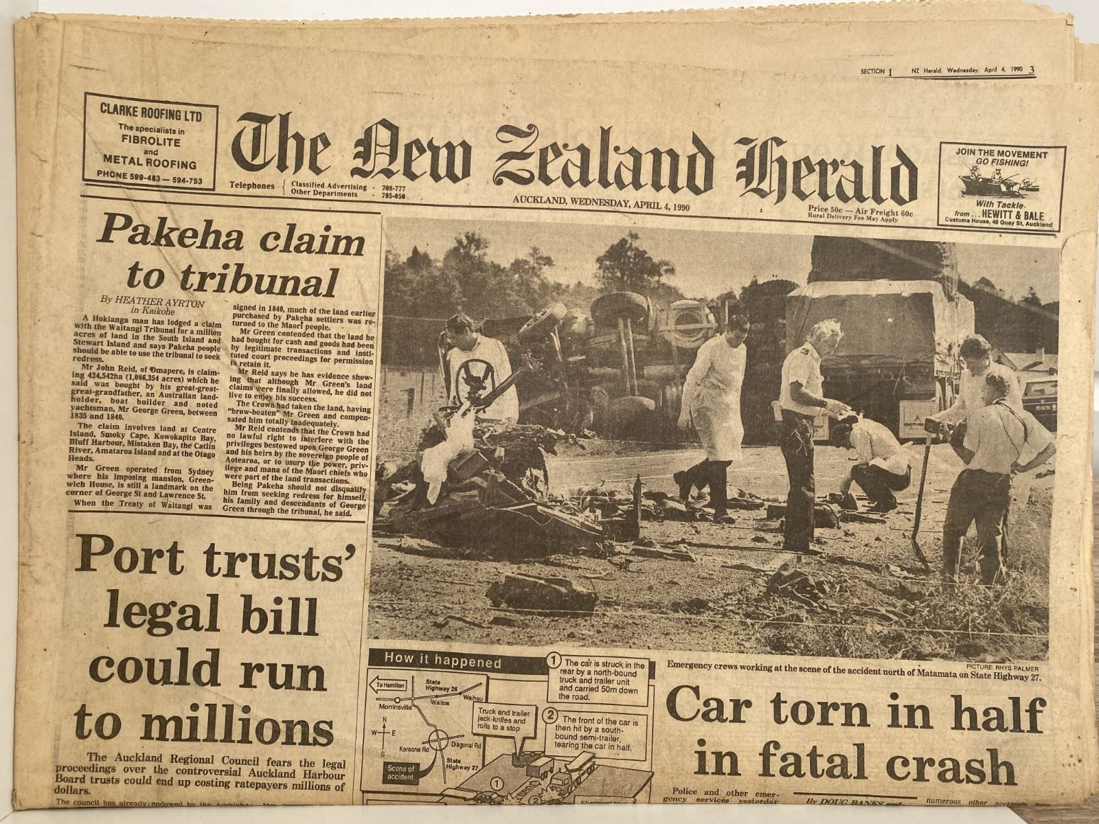 OLD NEWSPAPER: The New Zealand Herald - 4th April 1990