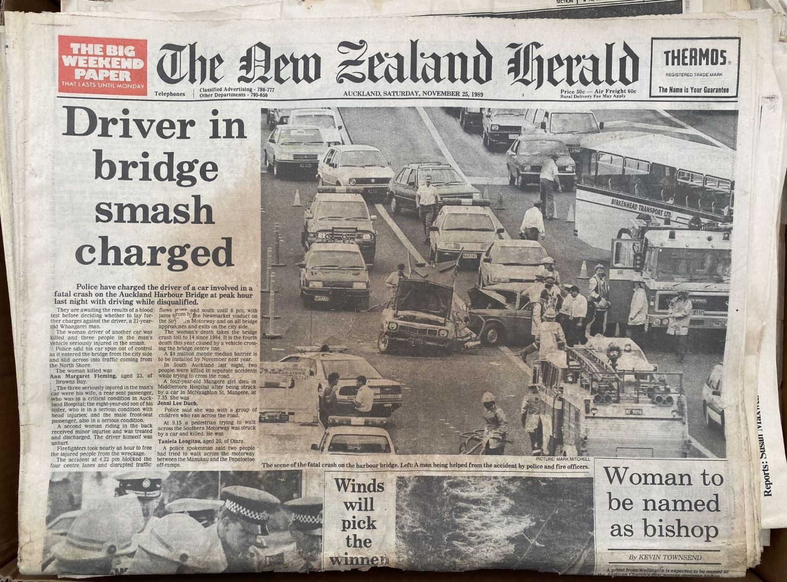 OLD NEWSPAPER: The New Zealand Herald, 25th November 1989