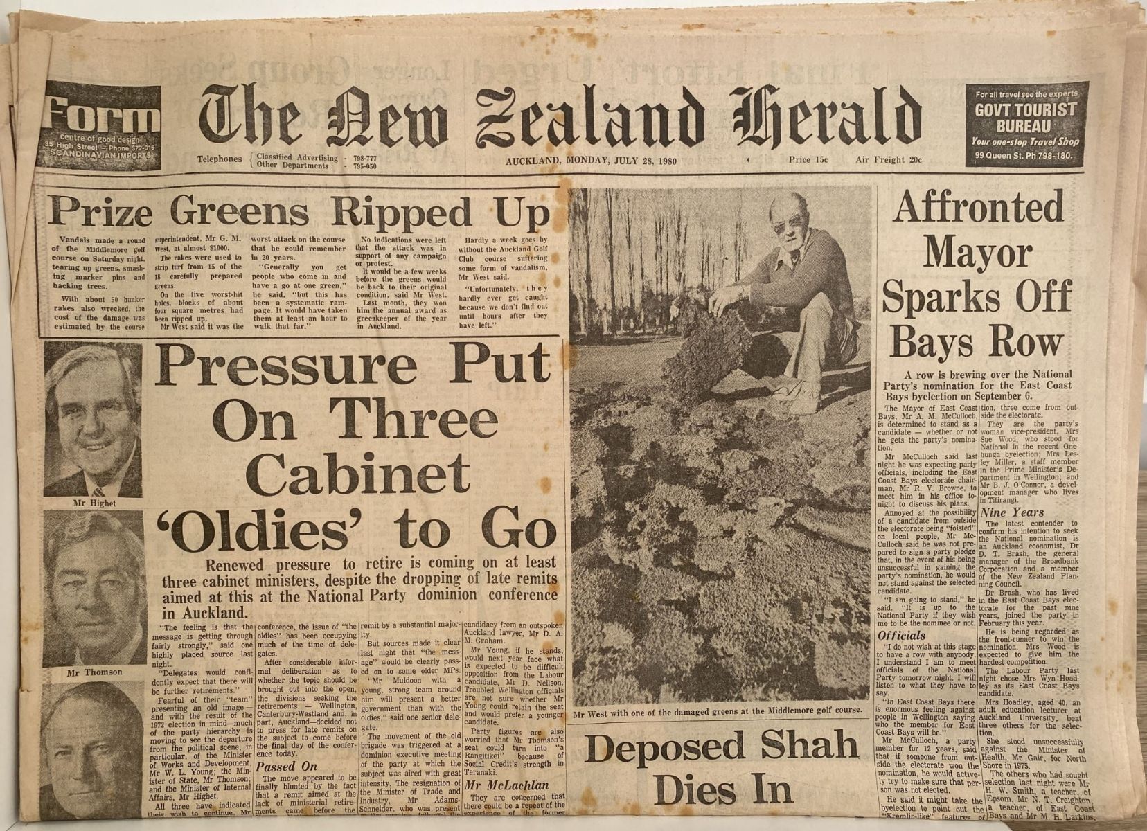 OLD NEWSPAPER: The New Zealand Herald - 28th July 1980