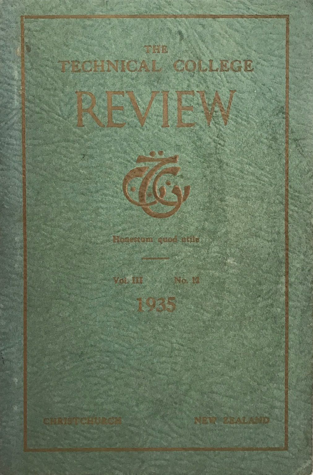 THE TECHNICAL COLLEGE REVIEW - Vol. III, No. 12 - 1935