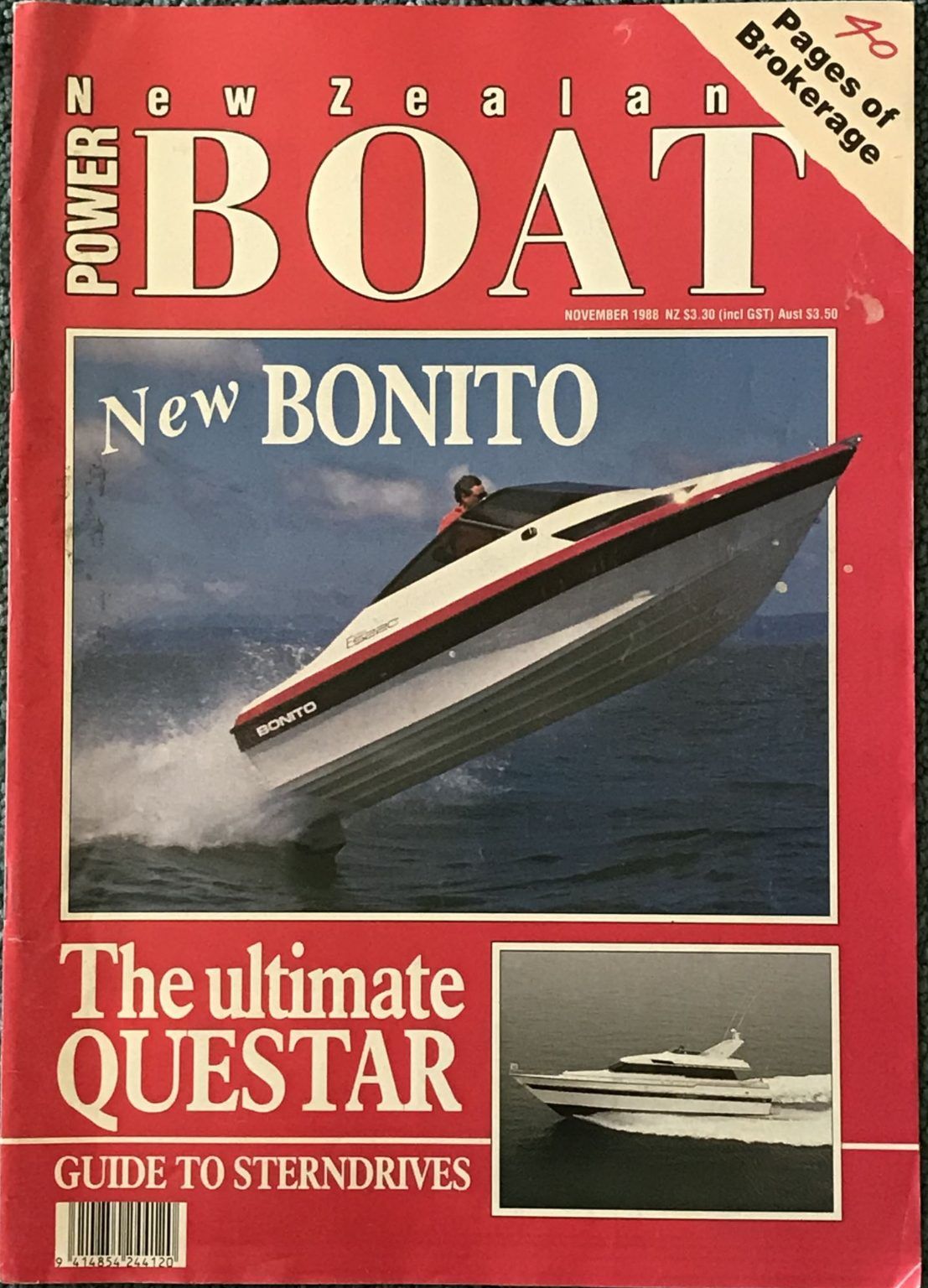 VINTAGE MAGAZINE: Power Boat New Zealand - Vol.5 - No.10 - November 1988