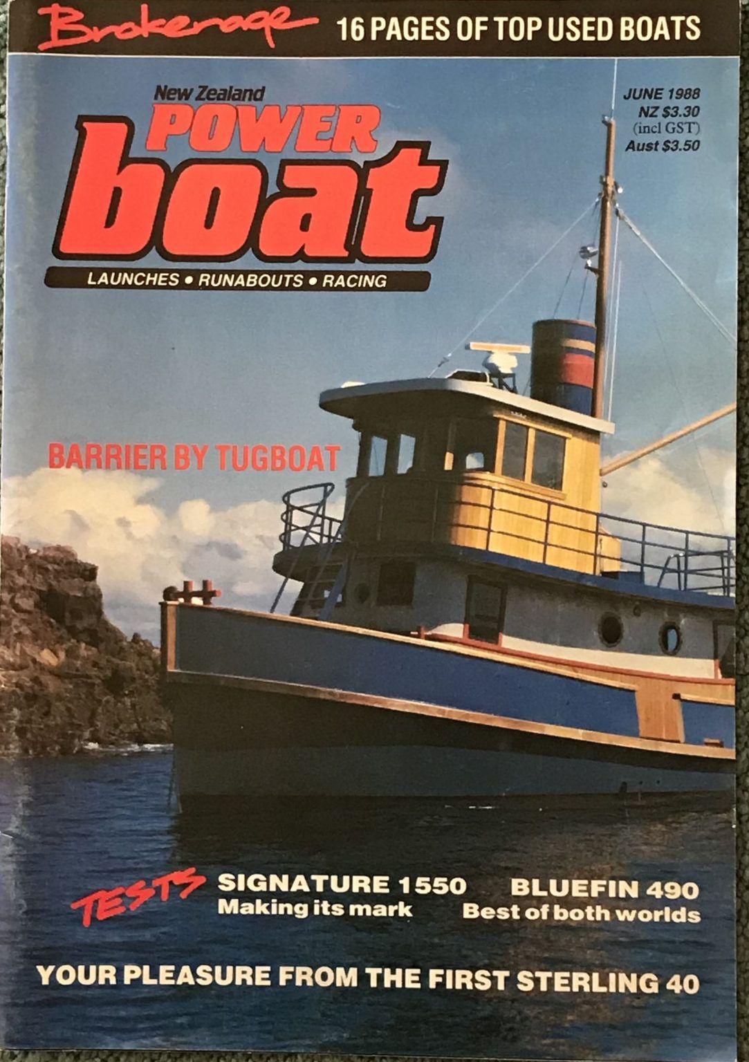 VINTAGE MAGAZINE: Power Boat New Zealand - Vol.5 - No.5 - June 1988