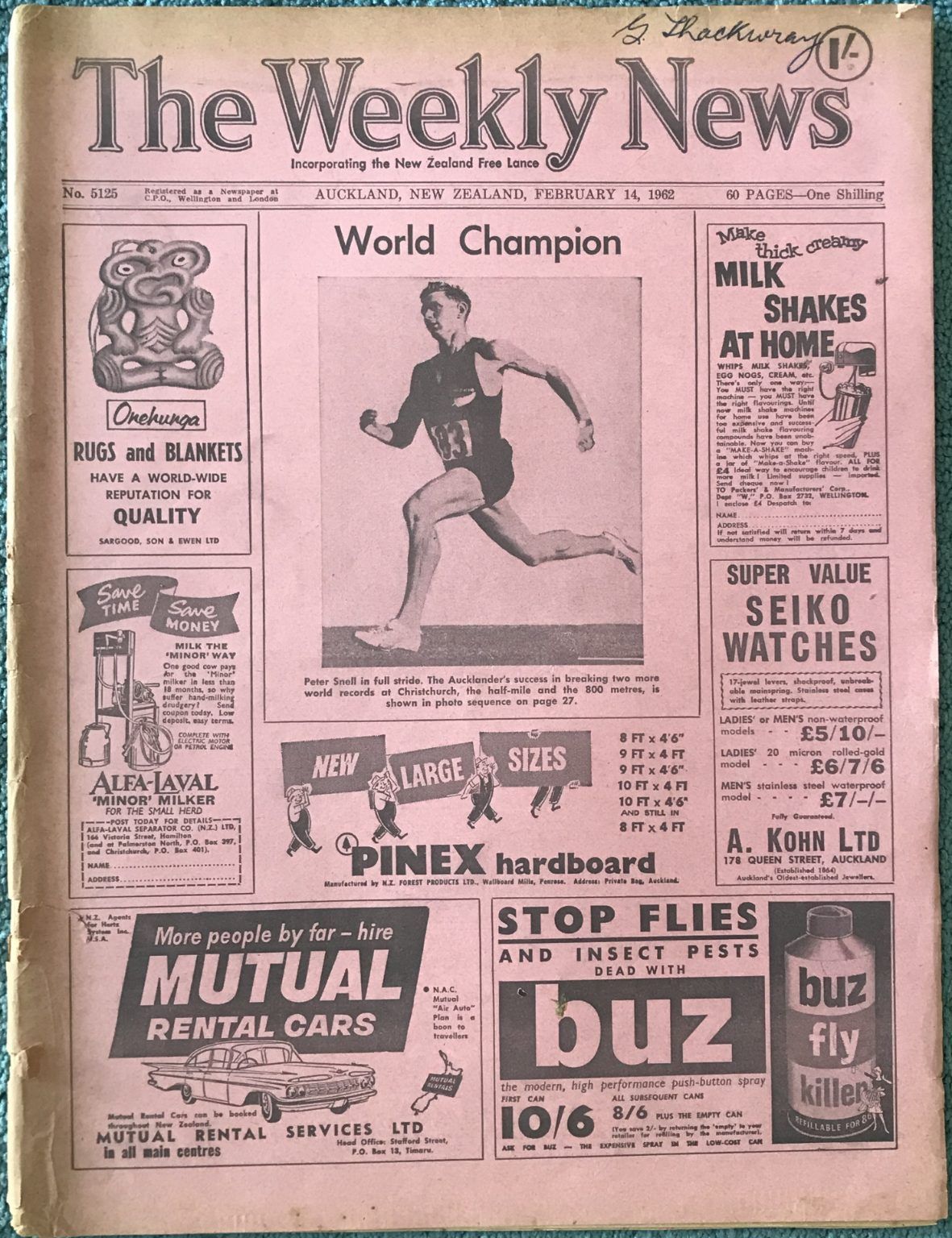 OLD NEWSPAPER: The Weekly News - No. 5125, 14 February 1962