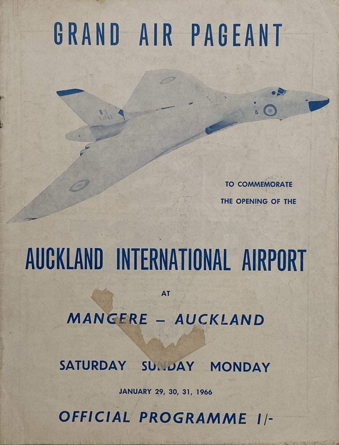 AVIATION MEMORABILIA: Grand Air Pageant - Auckland Airport Opening 1966