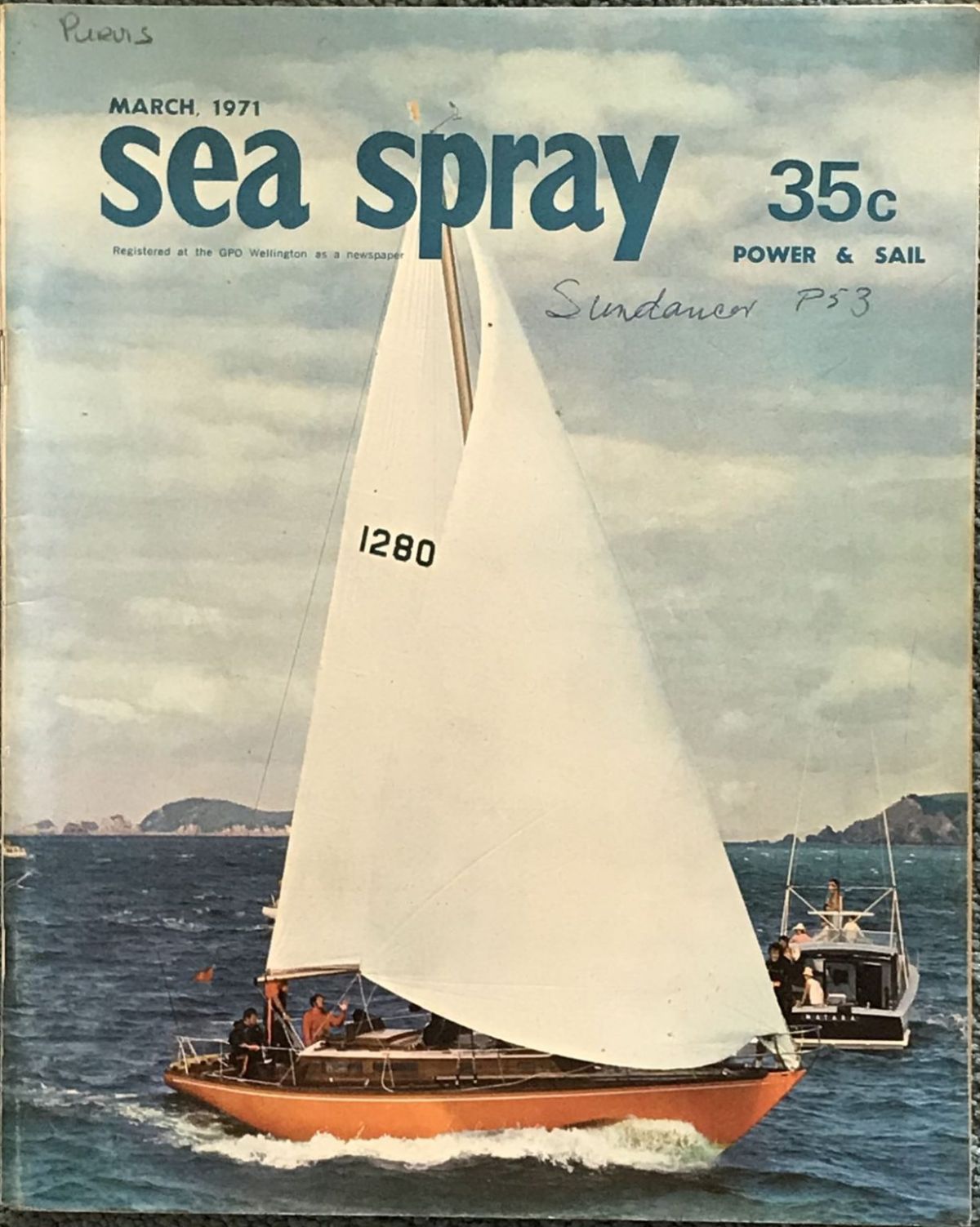 VINTAGE MAGAZINE: Sea Spray / Power & Sail - Vol. 26, No. 2 - March 1971