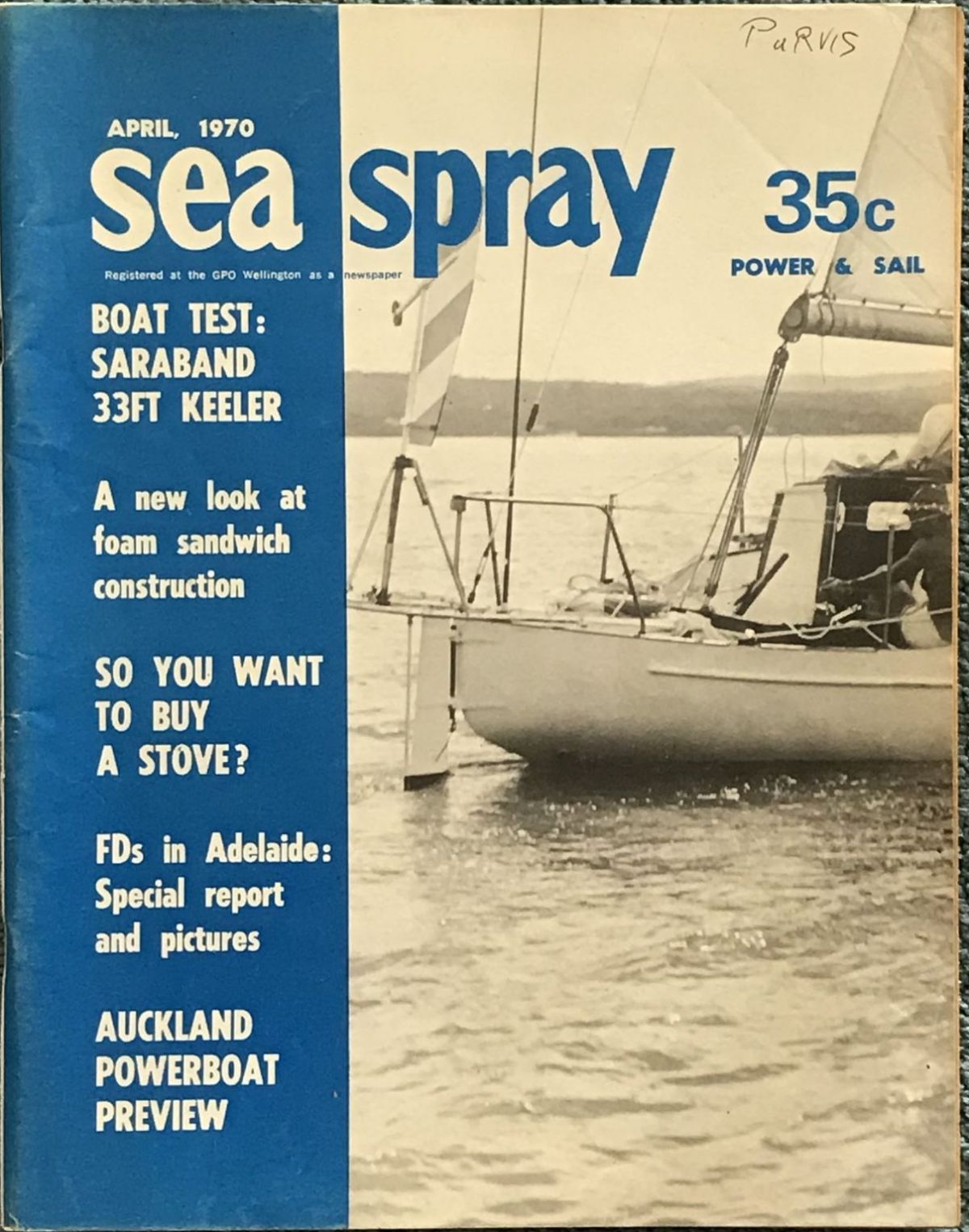 VINTAGE MAGAZINE: Sea Spray / Power & Sail - Vol. 25, No. 3 - April 1970