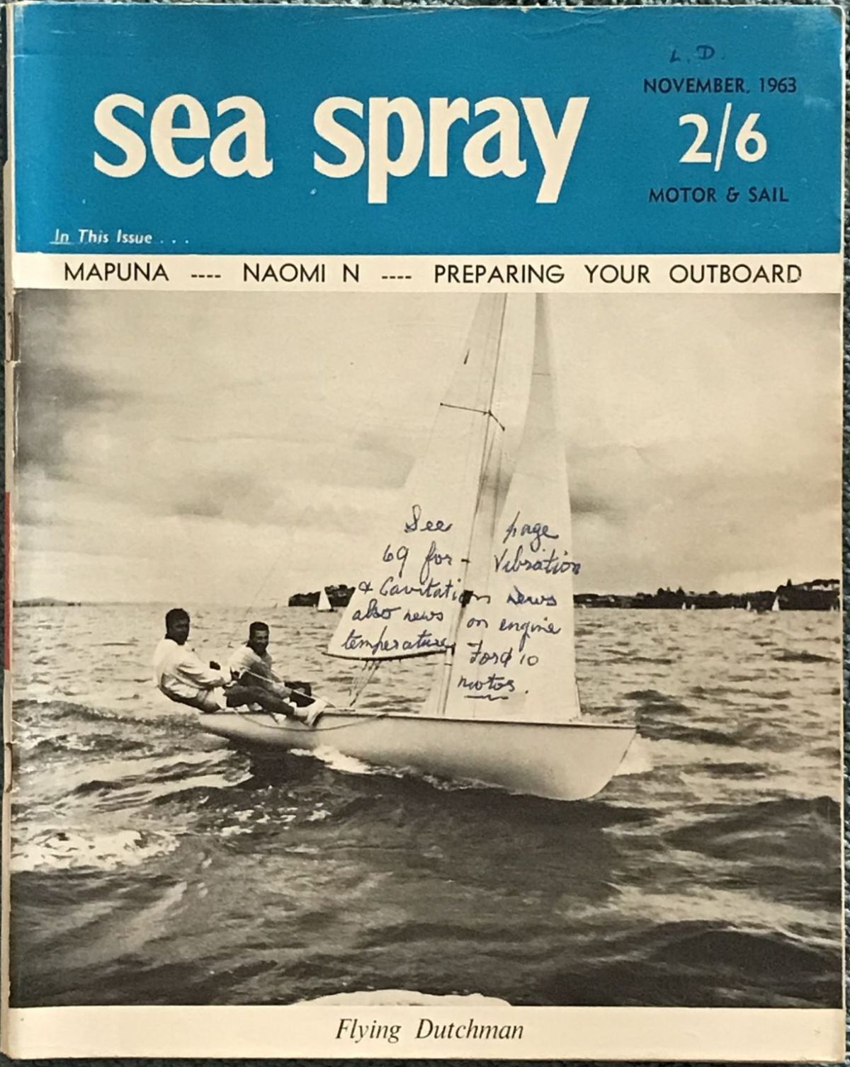 VINTAGE MAGAZINE: Sea Spray / Motor & Sail - Vol. 18, No. 10 - November 1963