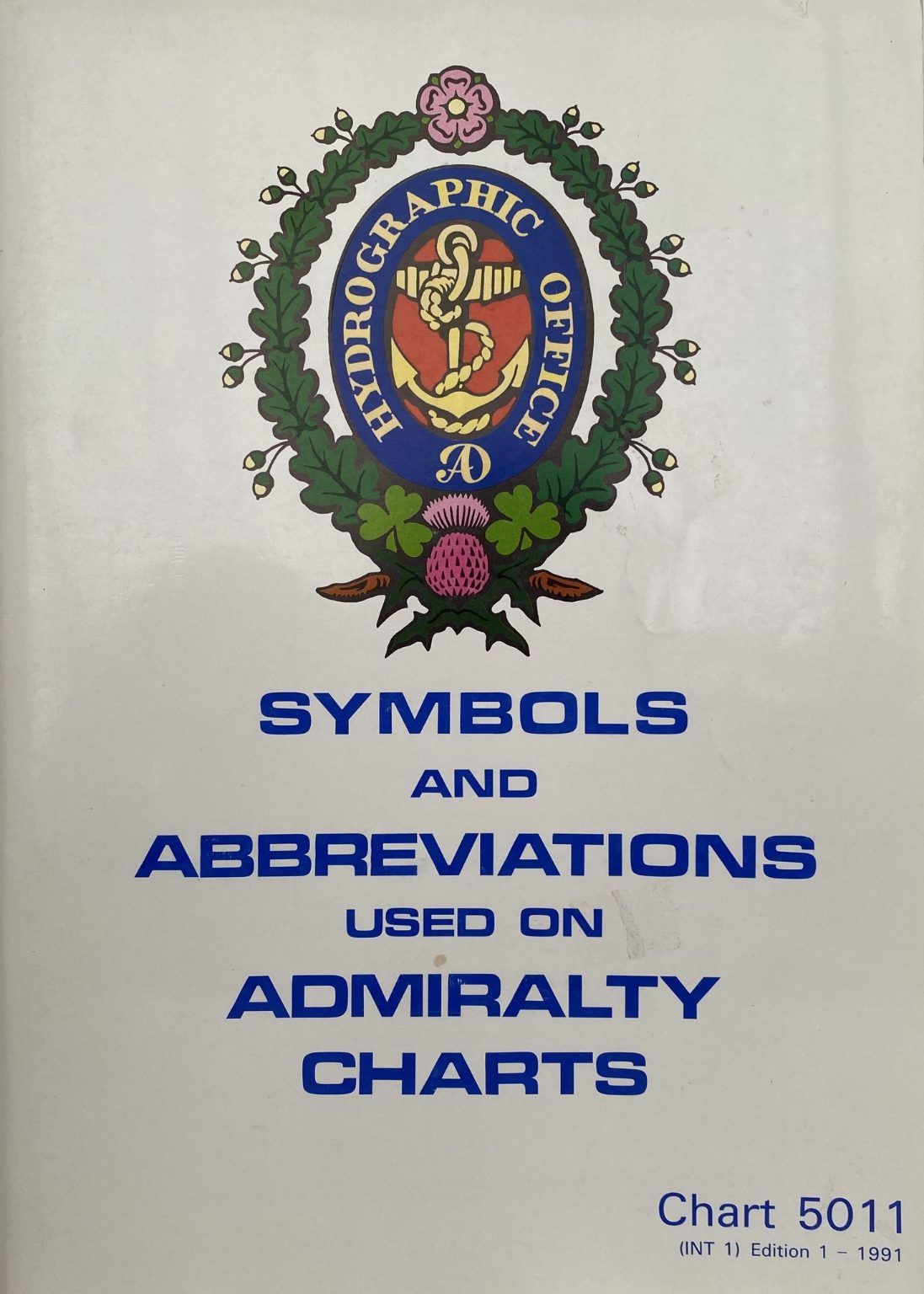 SYMBOLS AND ABBREVIATIONS used on ADMIRALTY CHARTS - Chart 5011, 1991