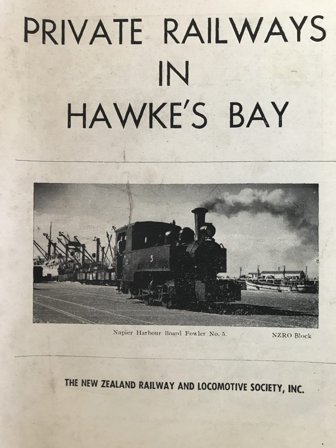 PRIVATE RAILWAYS IN HAWKE'S BAY 1962