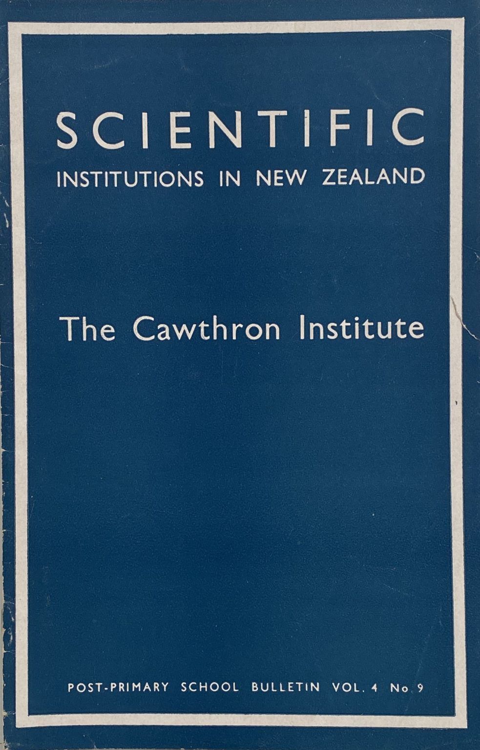 SCIENTIFIC INSTITUTIONS IN NEW ZEALAND: The Cawthron Institute
