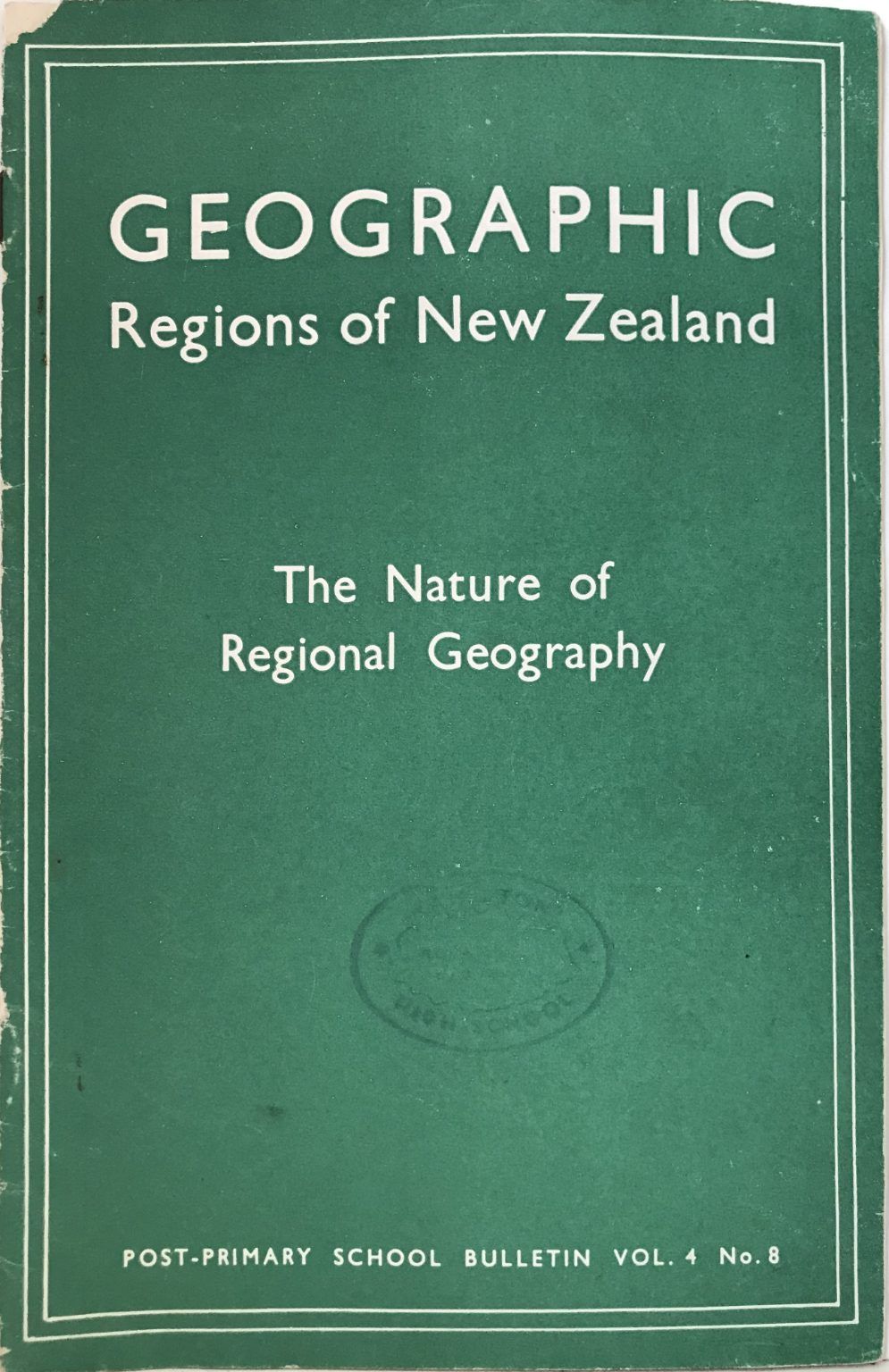 GEOGRAPHIC REGIONS OF NEW ZEALAND: The Nature of Regional Geography