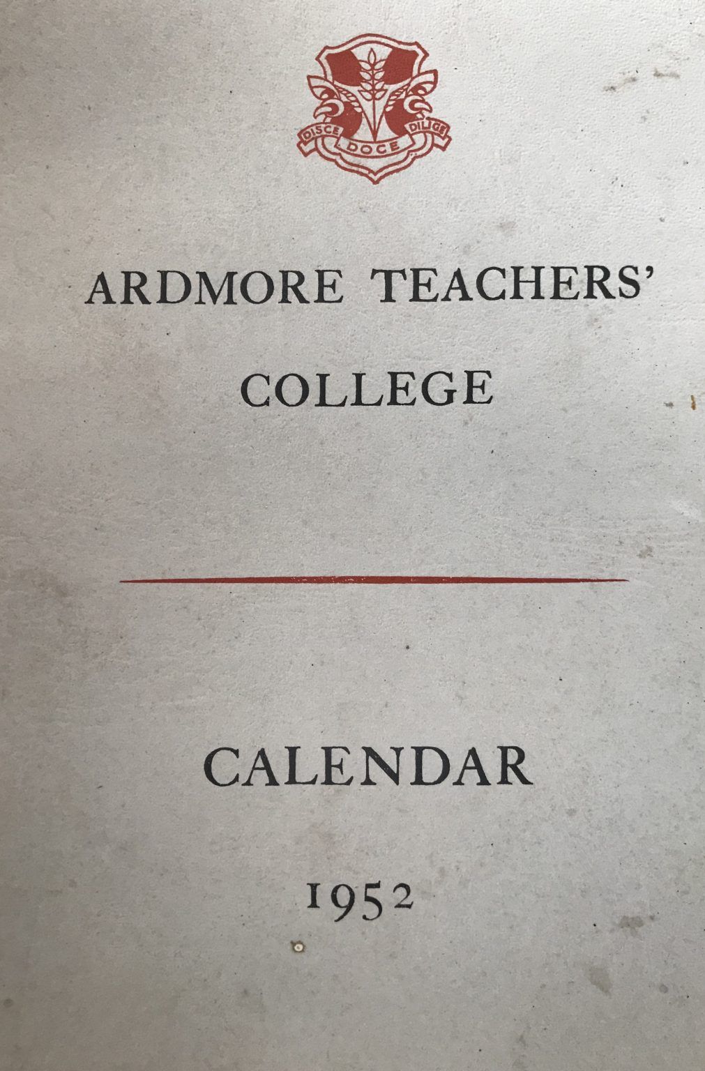 ARDMORE TEACHERS COLLEGE: Calendar 1952