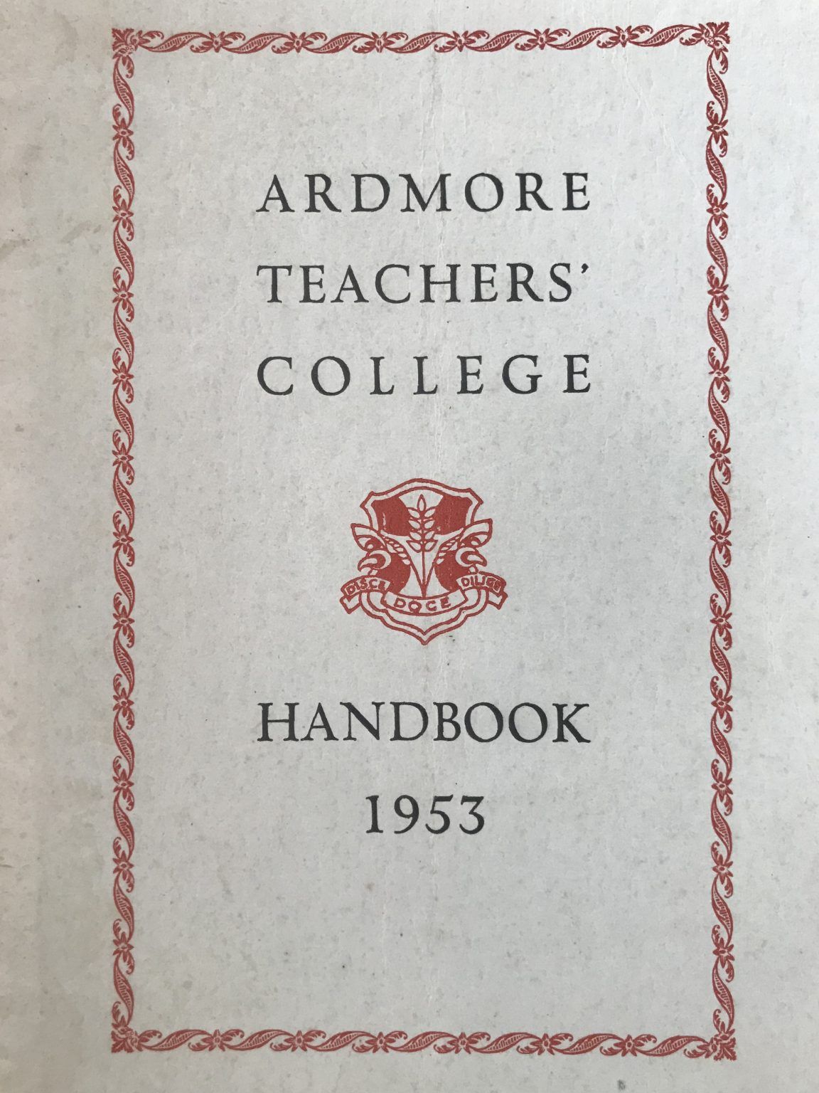 ARDMORE TEACHERS COLLEGE: Handbook 1953