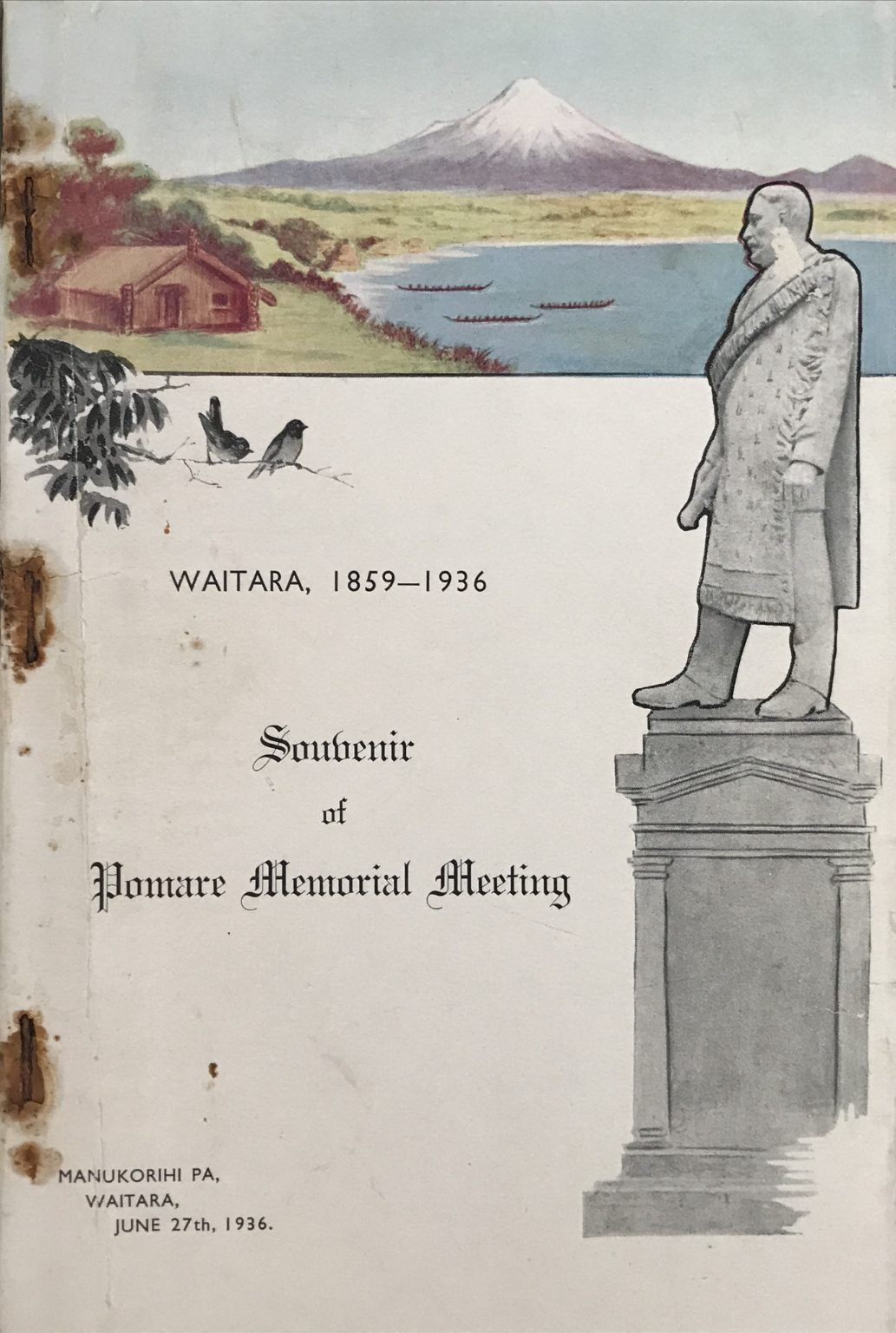 WAITARA 1859-1936: Souvenir of Pomare Memorial Meeting