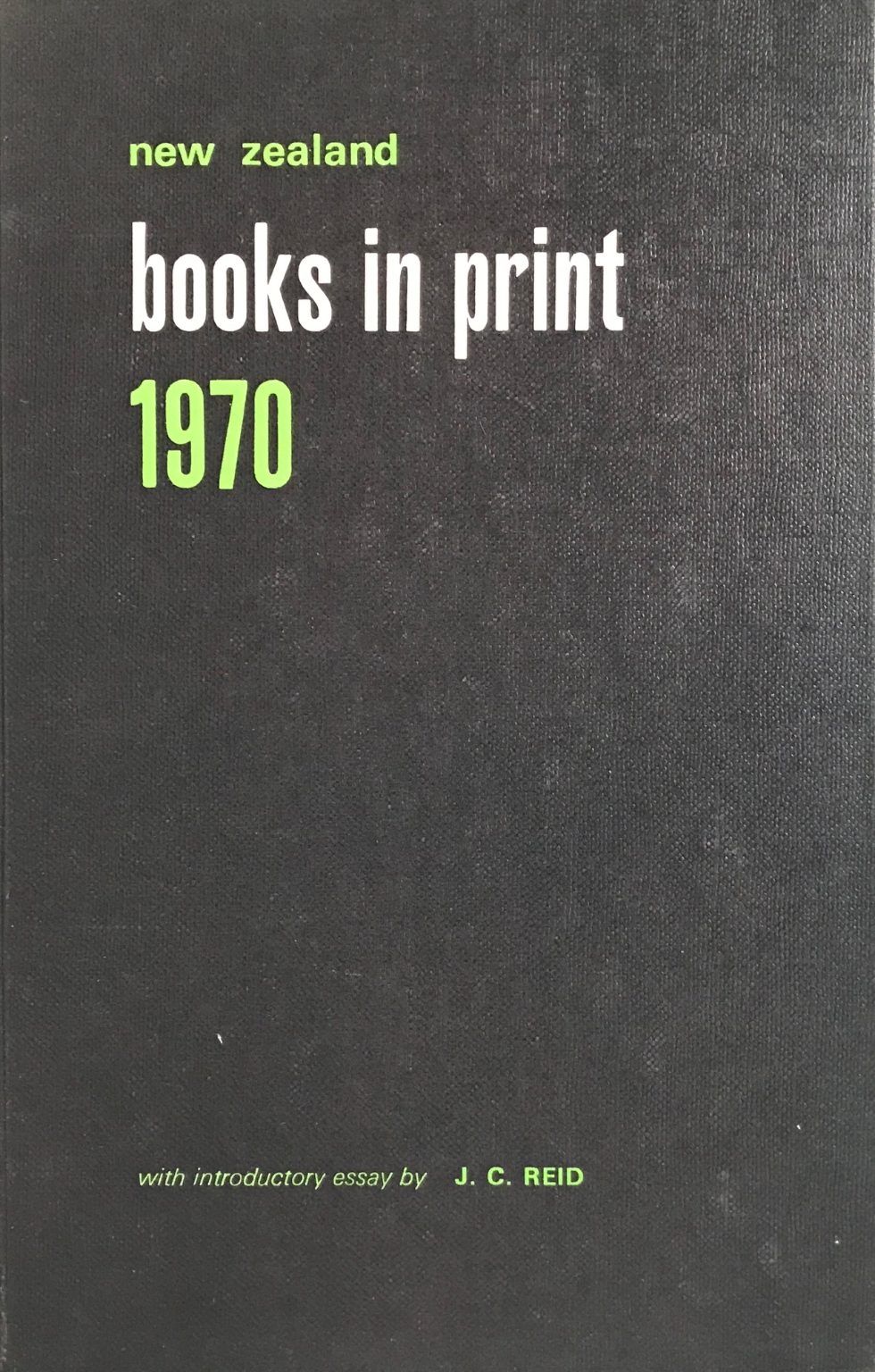 NEW ZEALAND BOOKS IN PRINT 1970