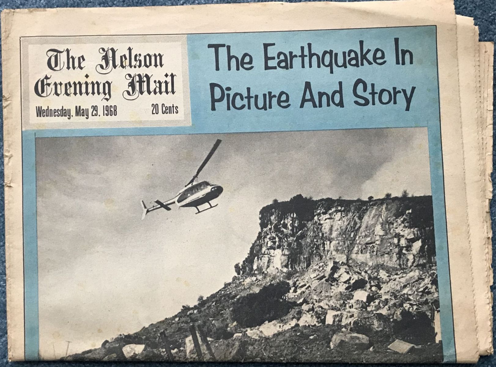 OLD NEWSPAPER: The Nelson Evening Mail, 29 May 1968 - Inangahua earthquake