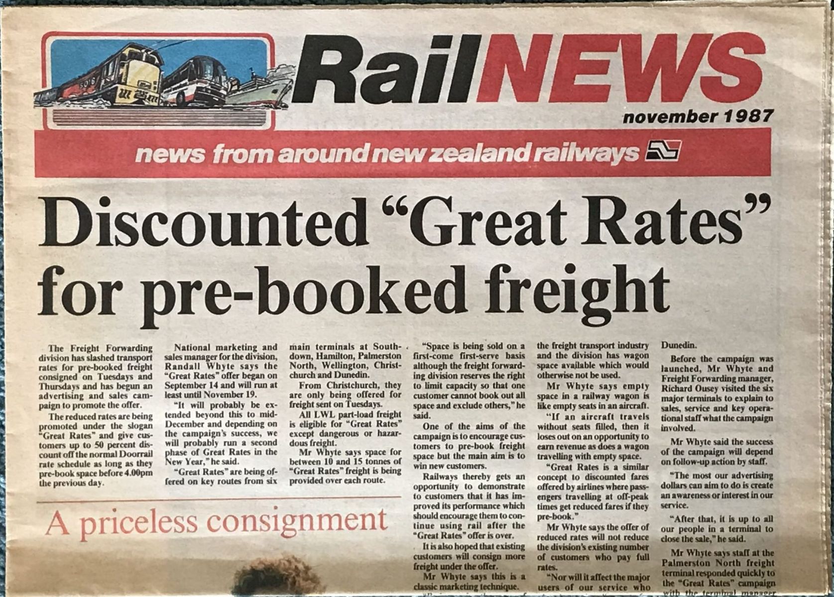 OLD NEWSPAPER: New Zealand Rail News - November 1987