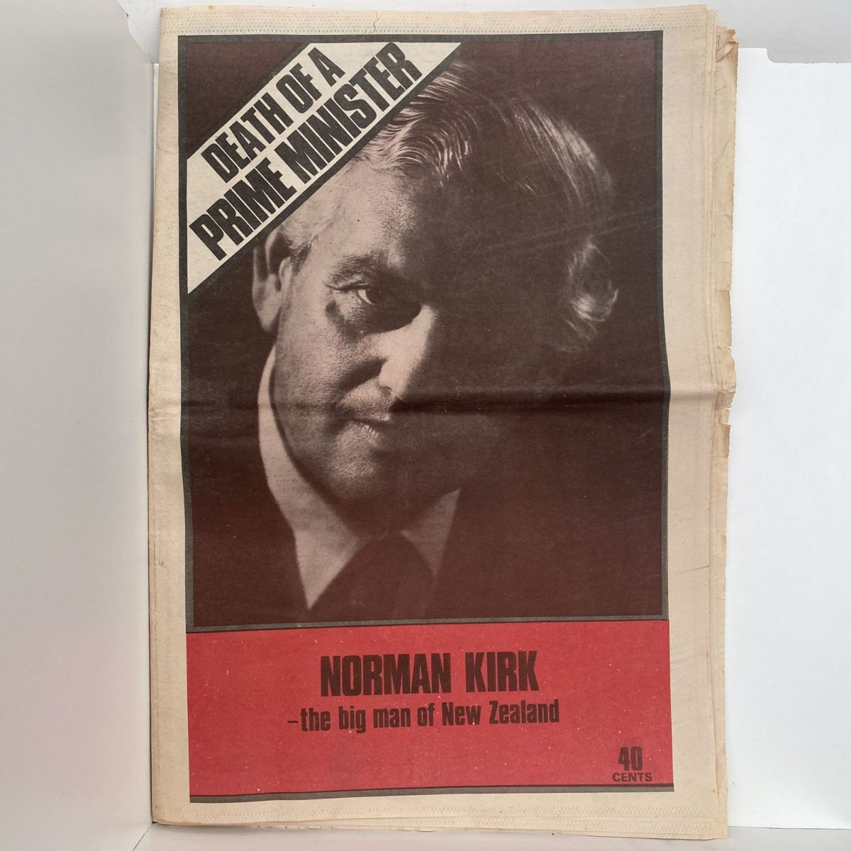 old-newspaper-death-of-a-prime-minister-norman-kirk-9-september-1974