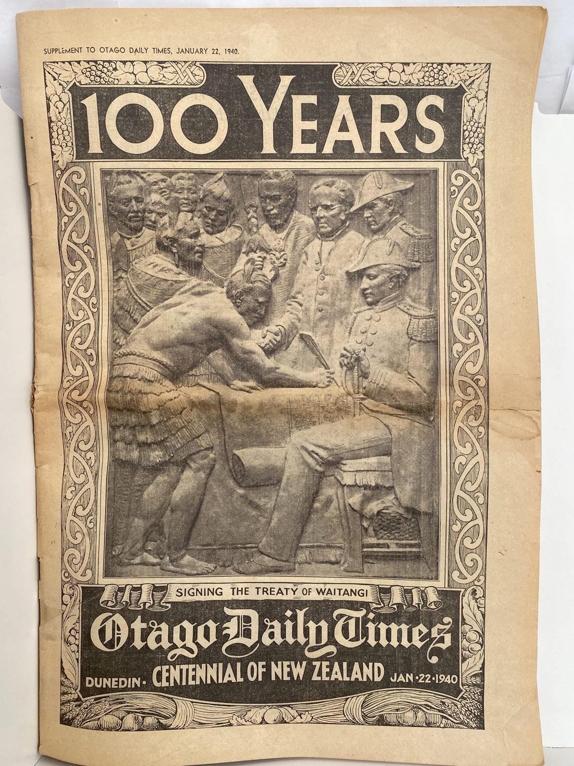 Old Newspaper The Otago Daily Times 1840 1940 Centennial Of New Zealand 2959