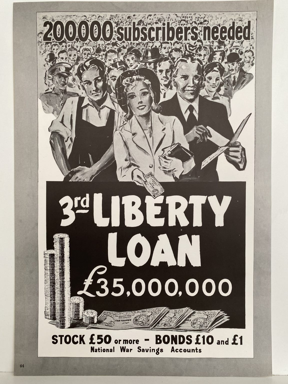 VINTAGE POSTER: National War Savings Liberty Loan 1940