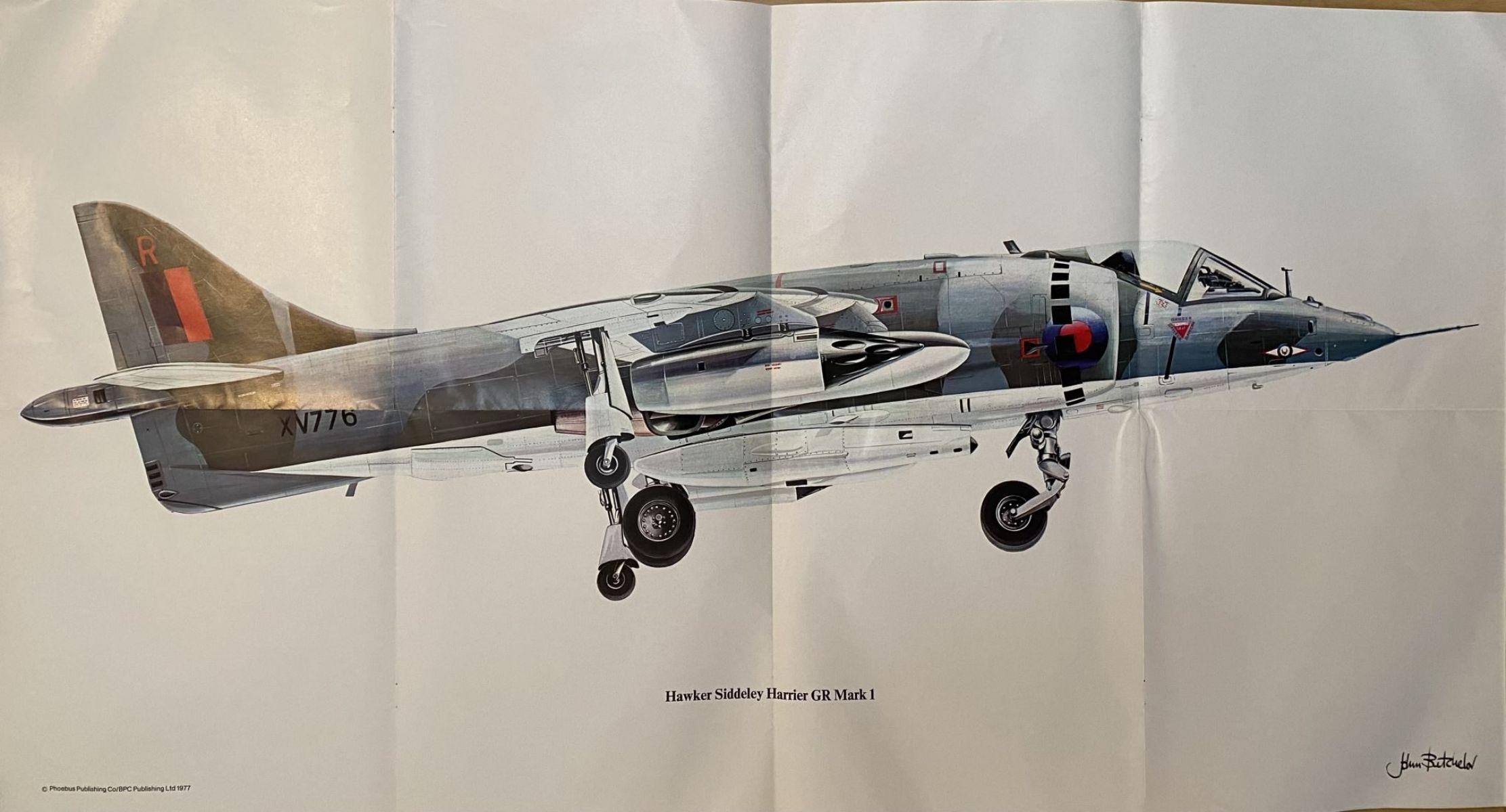 VINTAGE POSTER: Hawker Siddeley Harrier GR Mark 1