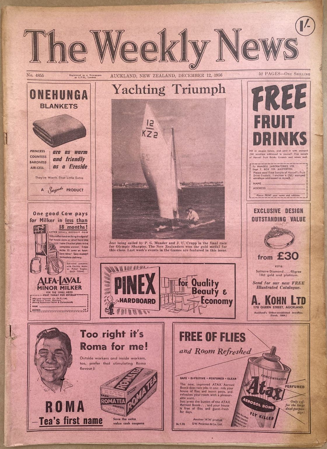 OLD NEWSPAPER: The Weekly News - No. 4855, 12 December 1956