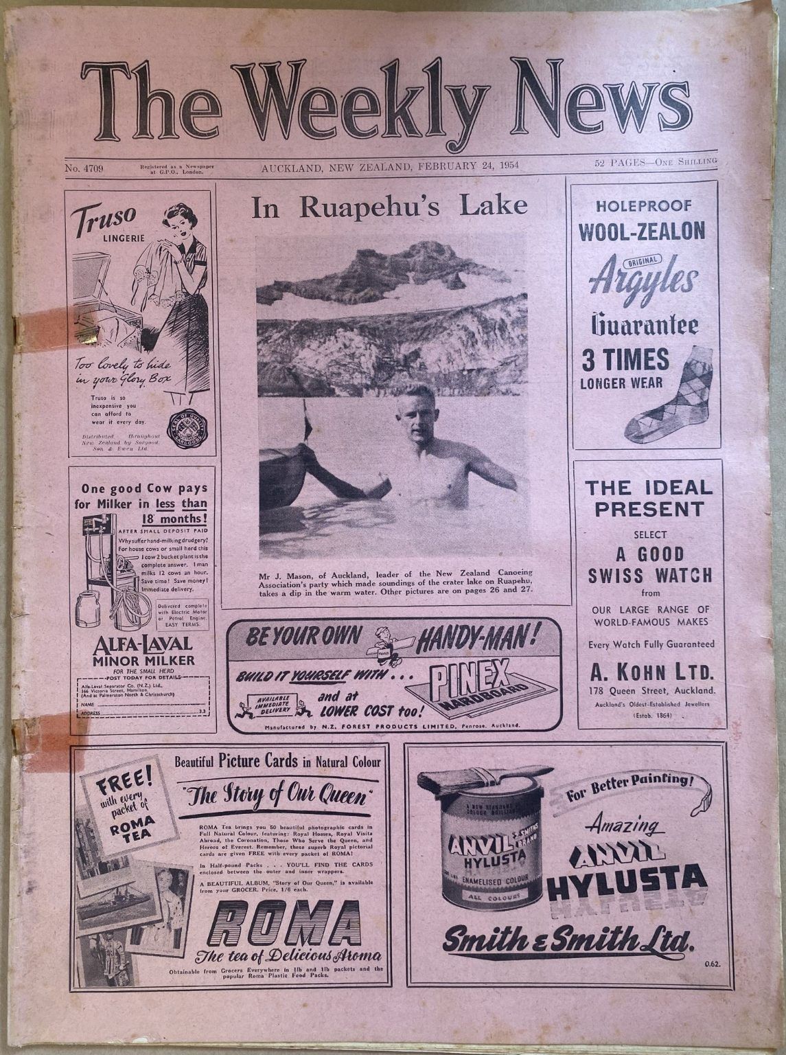 OLD NEWSPAPER: The Weekly News - No. 4709, 24 February 1954