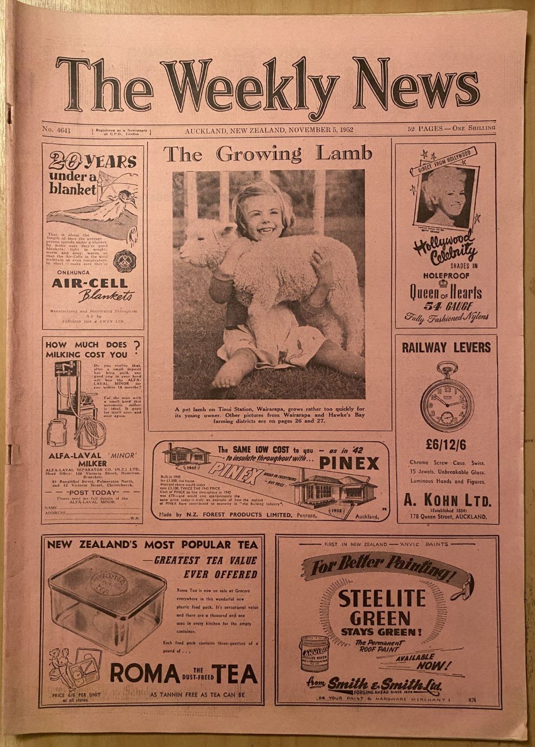 OLD NEWSPAPER: The Weekly News - No. 4641, 5 November 1952