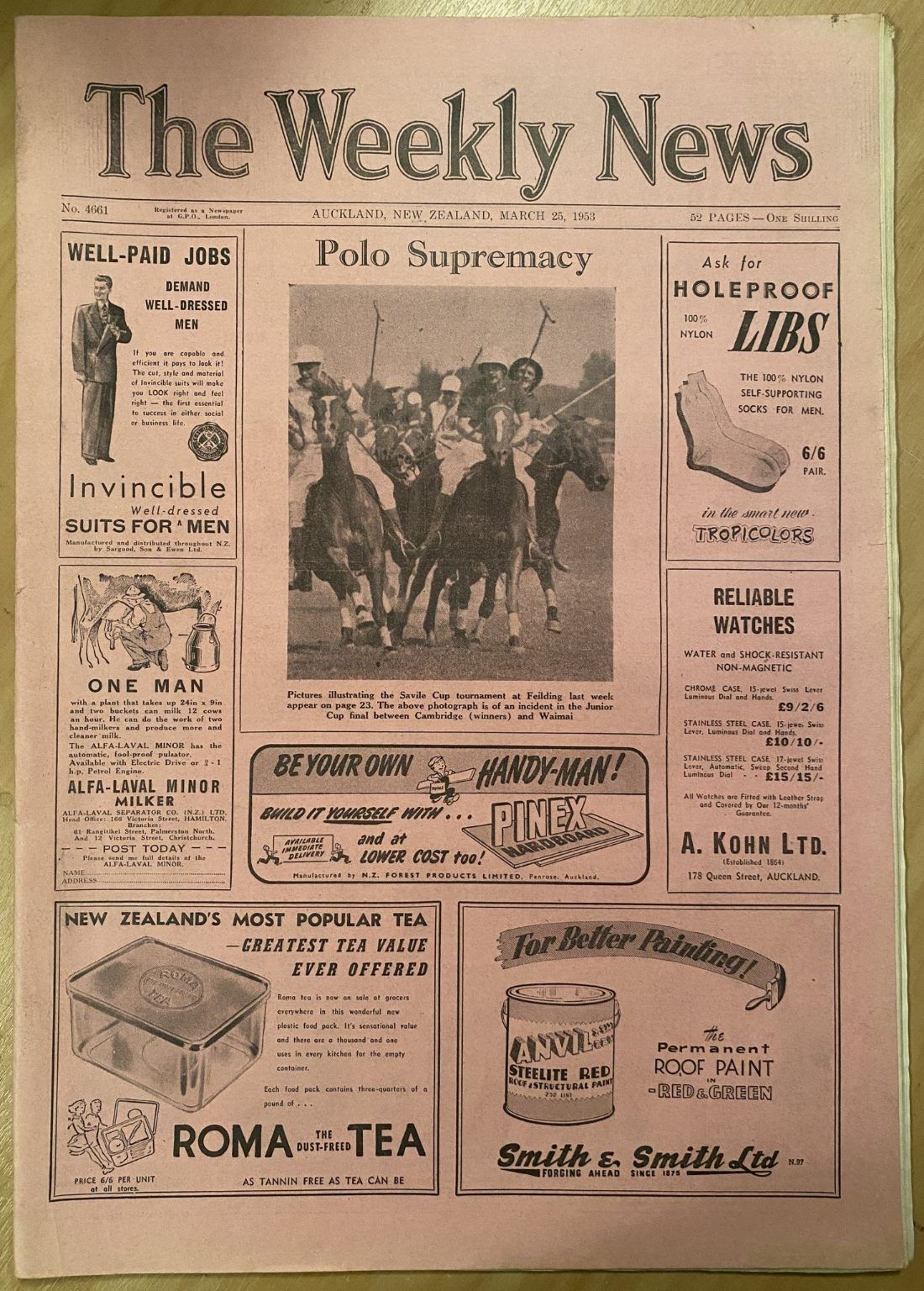 OLD NEWSPAPER: The Weekly News - No. 4661, 25 March 1953