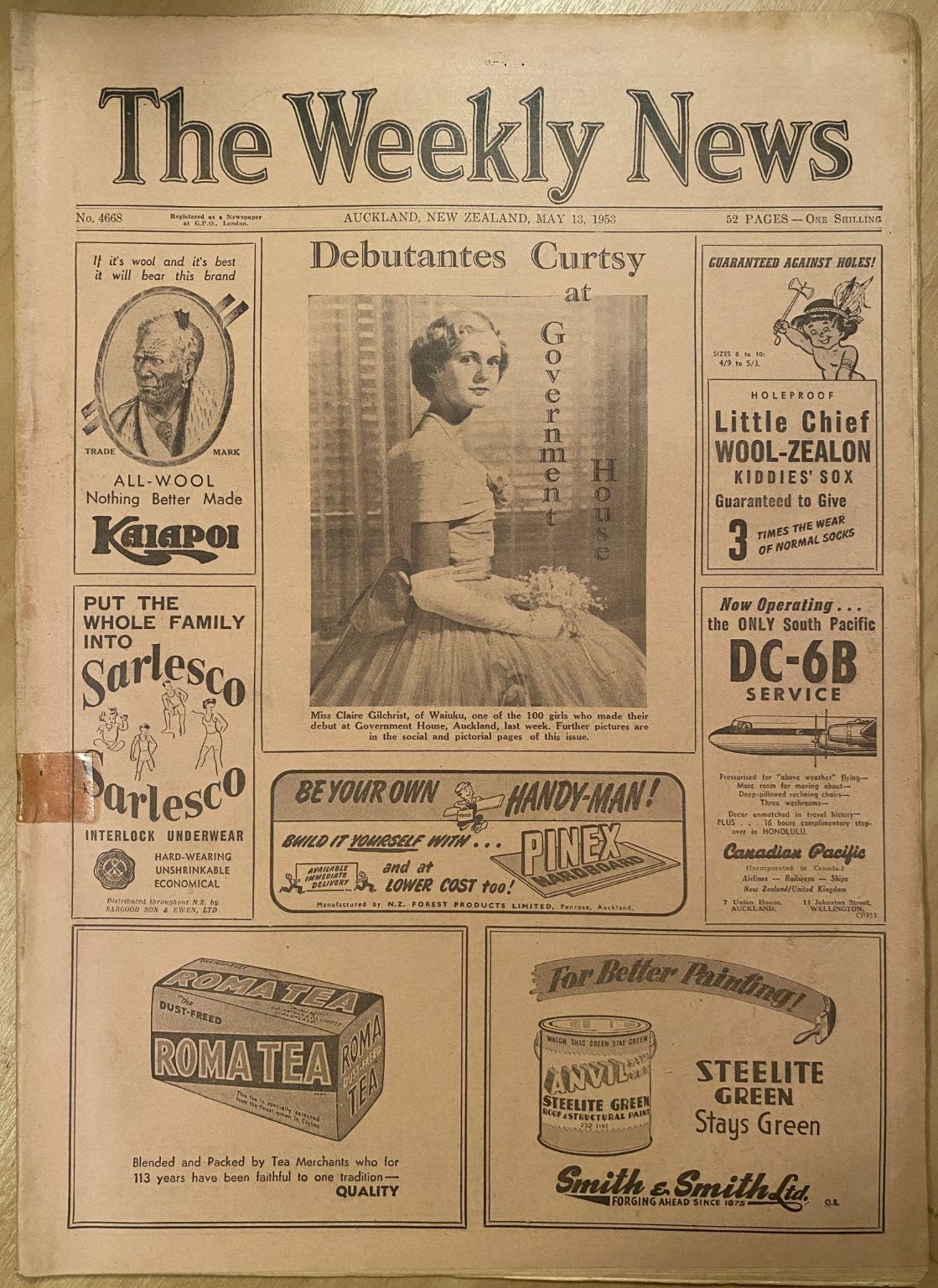 OLD NEWSPAPER: The Weekly News - No. 4668, 13 May 1953