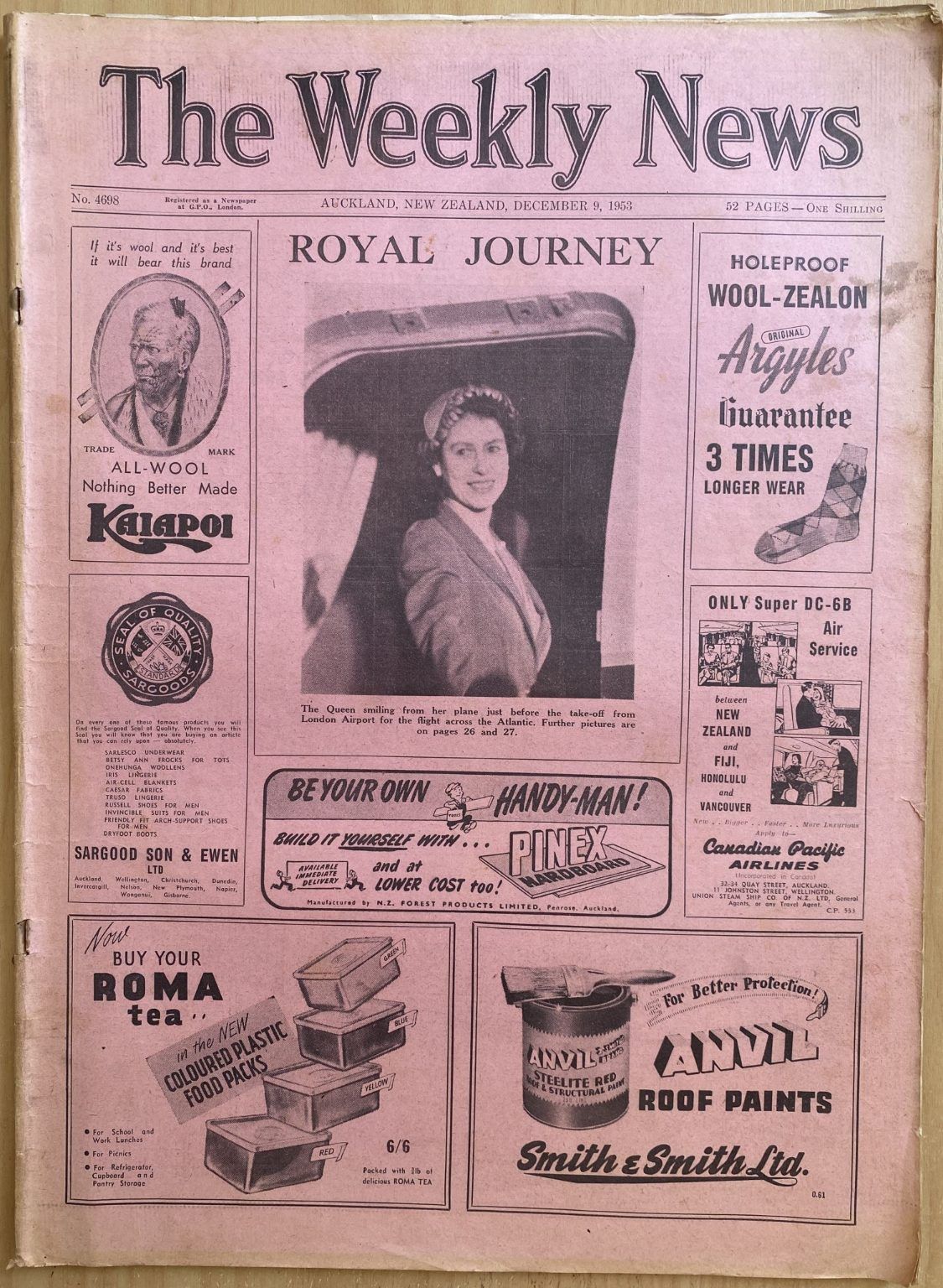 OLD NEWSPAPER: The Weekly News - No. 4698, 9 December 1953