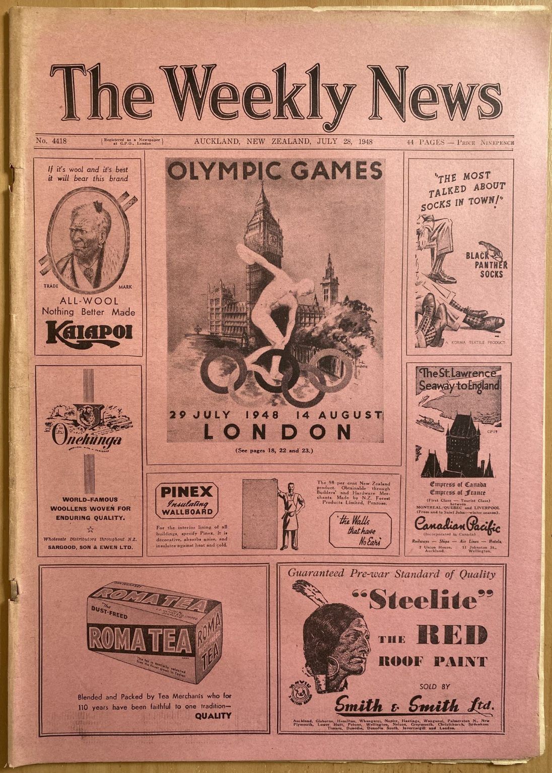 OLD NEWSPAPER: The Weekly News - No. 4418, 28 July 1948
