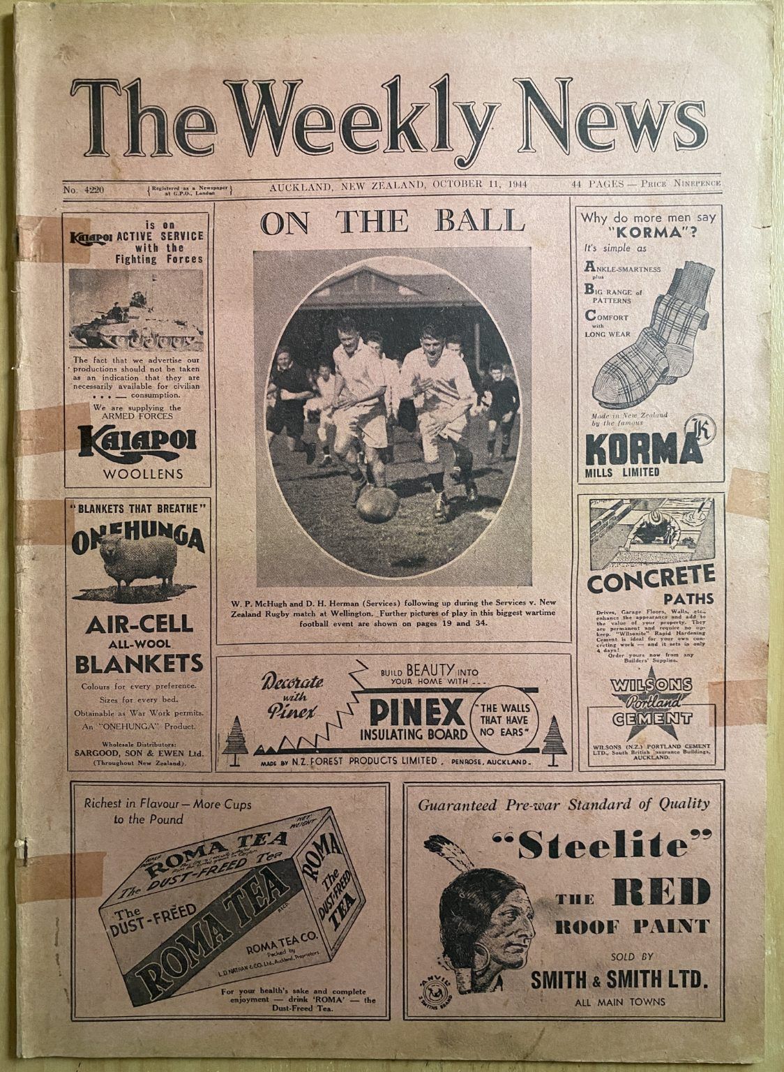 OLD NEWSPAPER: The Weekly News - No. 4220, 11 October 1944